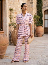Aurelia | Coordinato a Stampa con Blazer e Pantalone a Zampa