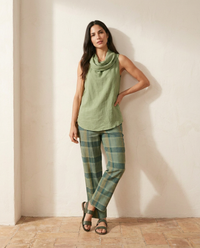 Giada | Completo Top Drappeggiato e Pantaloni a Quadri
