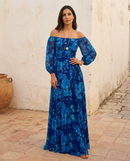 Lucrezia | Abito Lungo Off-Shoulder a Fiori