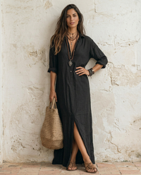 Nora | Abito Camicia Lungo in Lino