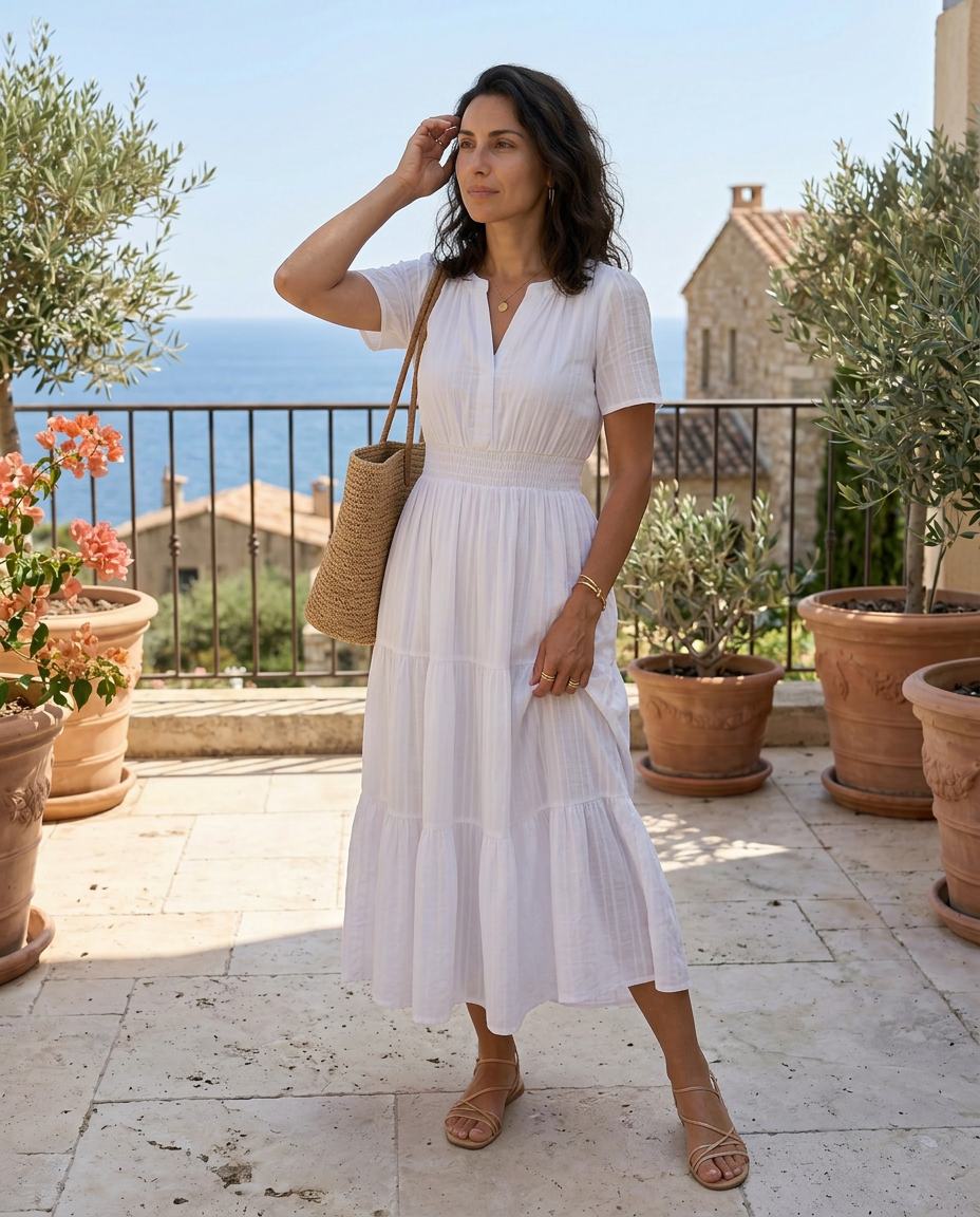 Luisa | Abito con Arricciature Delicate