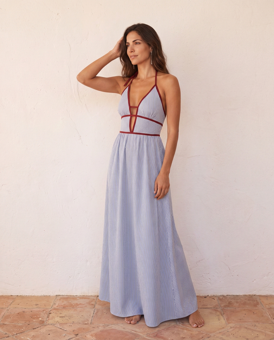 Vestito Marina – Abito Lungo a Righe Estivo