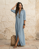 Nora | Abito Camicia Lungo in Lino