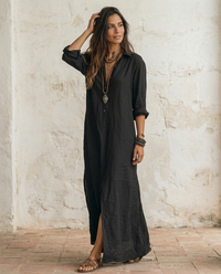 Nora | Abito Camicia Lungo in Lino
