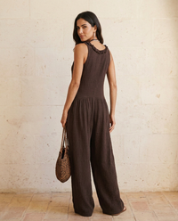 Giorgia | Jumpsuit lunga a gamba larga con bottoni