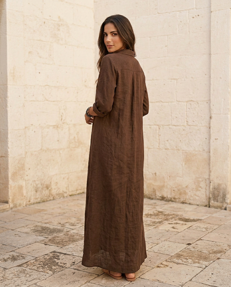 Nora | Abito Camicia Lungo in Lino