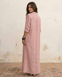 Nora | Abito Camicia Lungo in Lino