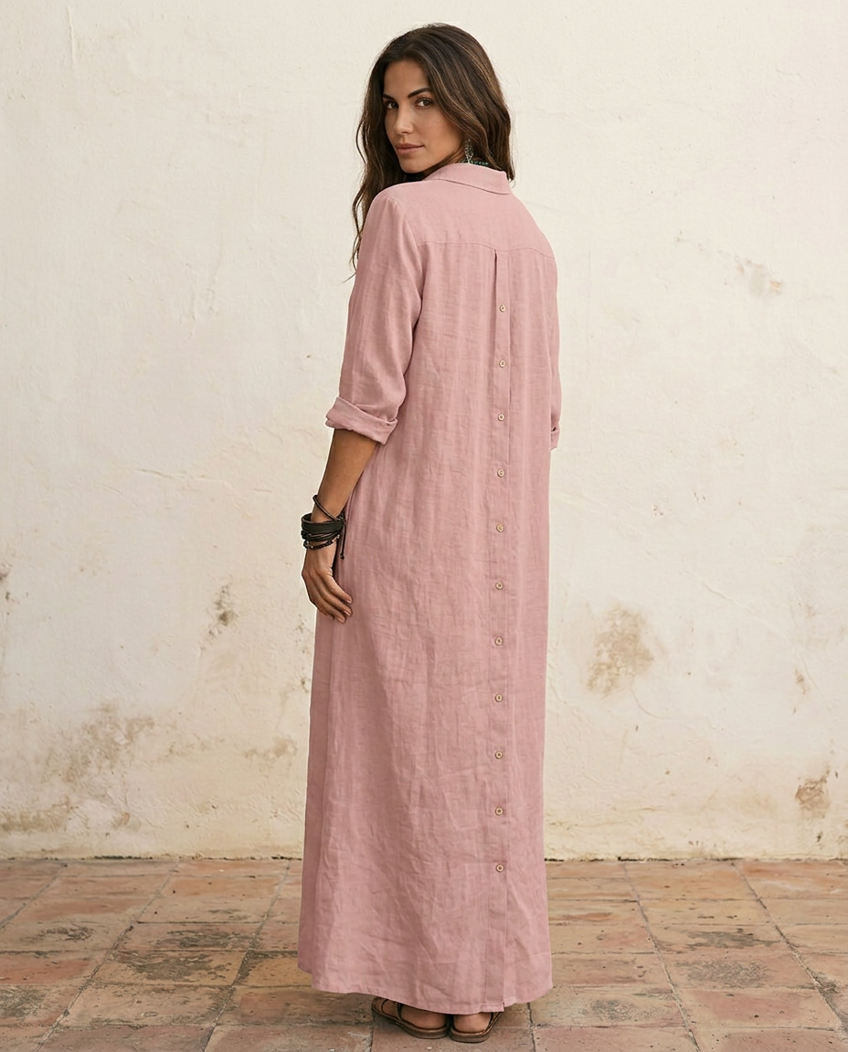 Nora | Abito Camicia Lungo in Lino