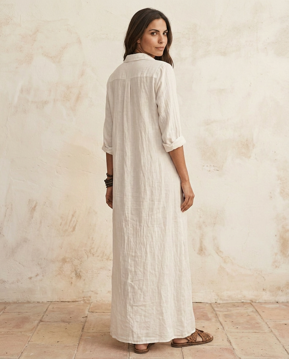 Nora | Abito Camicia Lungo in Lino