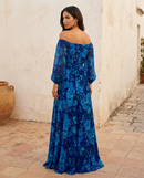 Lucrezia | Abito Lungo Off-Shoulder a Fiori