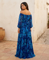 Lucrezia | Abito Lungo Off-Shoulder a Fiori