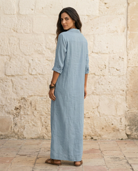 Nora | Abito Camicia Lungo in Lino