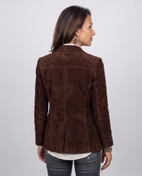 Blazer Monopetto Effetto Camoscio