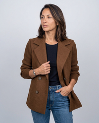 Giacca Doppiopetto Elena — Maniche in Maglia