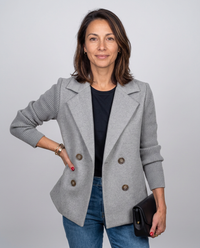 Giacca Doppiopetto Elena — Maniche in Maglia