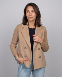 Giacca Doppiopetto Elena — Maniche in Maglia