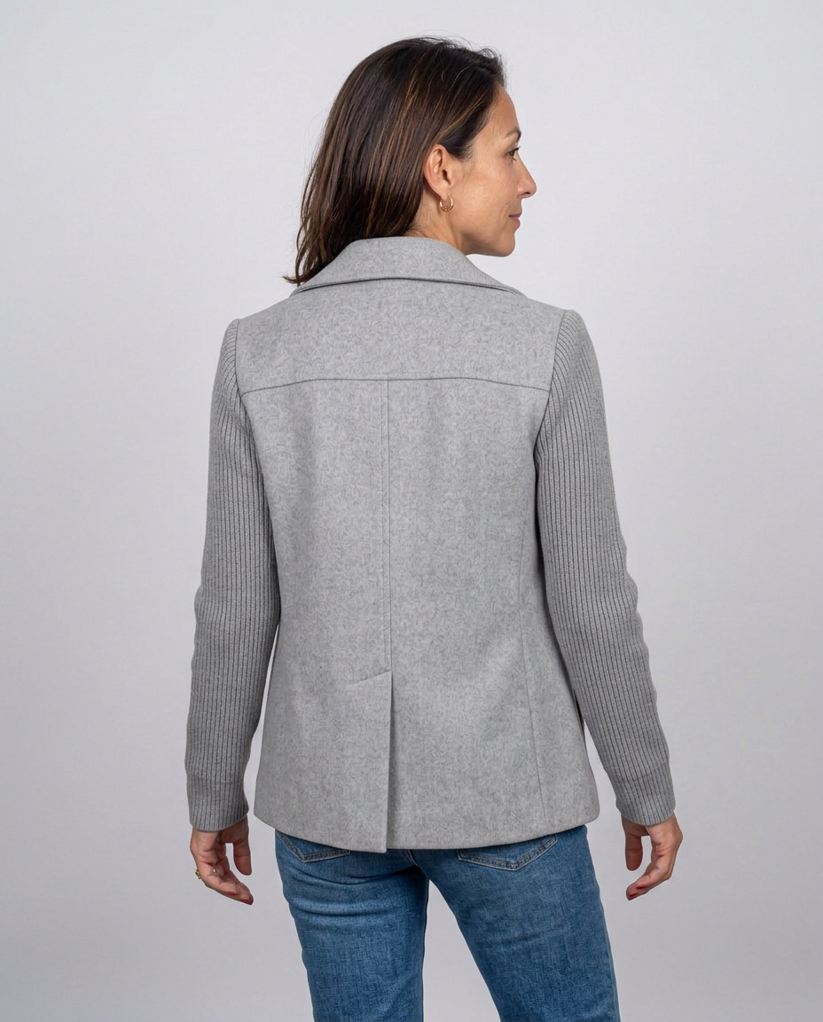 Giacca Doppiopetto Elena — Maniche in Maglia