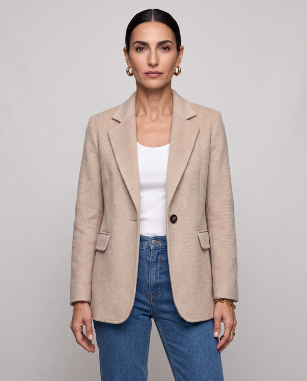 Blazer Monopetto Effetto Lana
