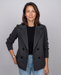 Giacca Doppiopetto Elena — Maniche in Maglia