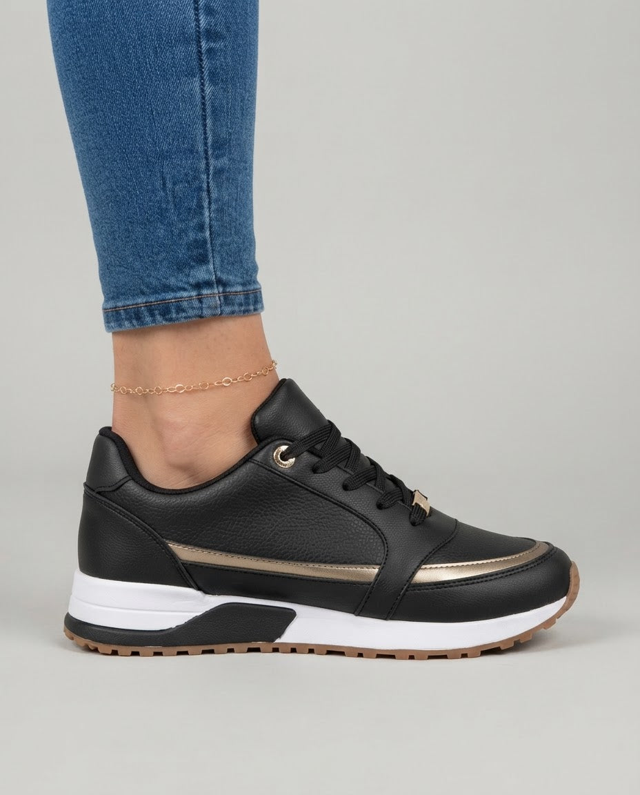 Sneakers Comode con Profilo Metallizzato