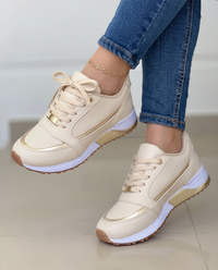 Sneakers Comode con Profilo Metallizzato