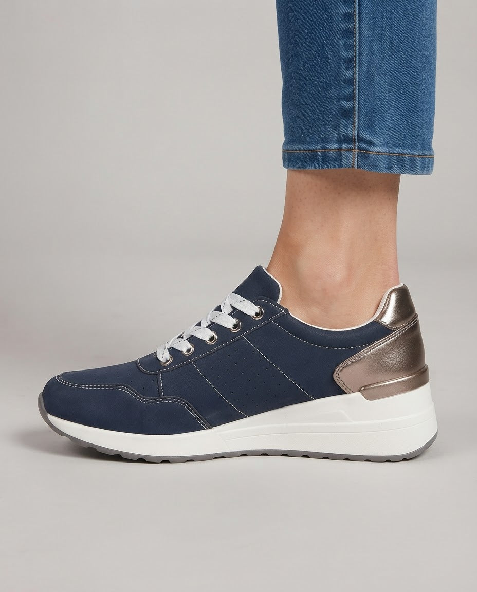 Sneakers con Zeppa Interna e Zip