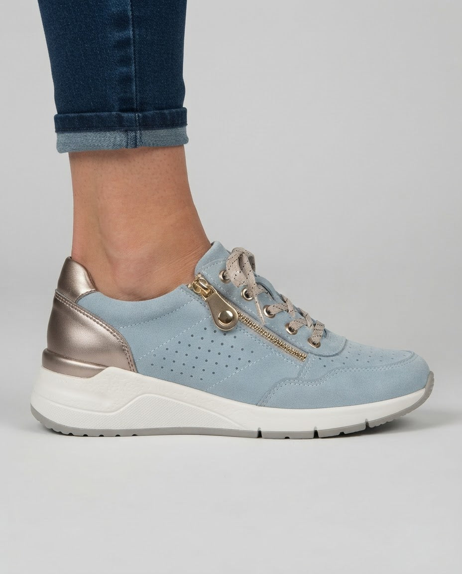 Sneakers con Zeppa Interna e Zip
