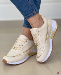 Sneakers Comode con Profilo Metallizzato