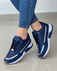 Sneakers Comode con Profilo Metallizzato