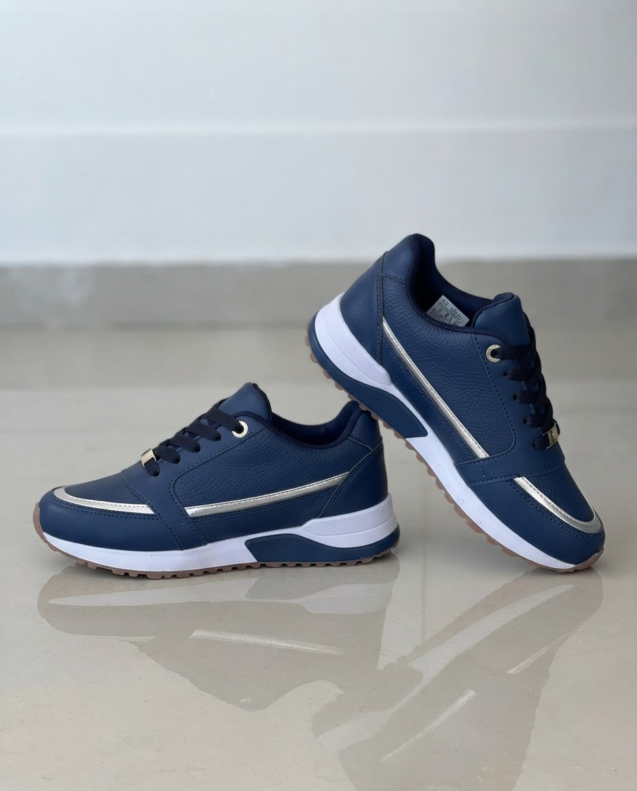 Sneakers Comode con Profilo Metallizzato