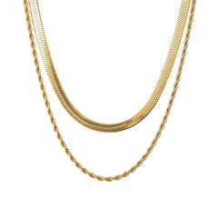 Malena — Set di 2 Collane Placcate Oro 18K