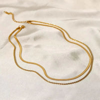 Malena — Set di 2 Collane Placcate Oro 18K