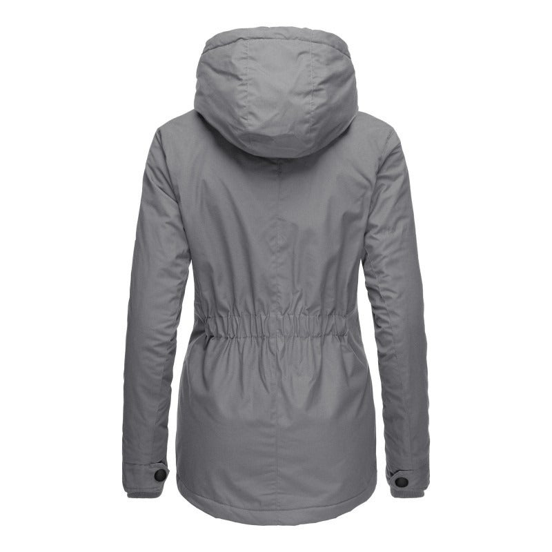 Parka Livigno con cappuccio e interno in sherpa — Grigio