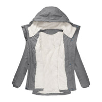 Parka Livigno con cappuccio e interno in sherpa — Grigio