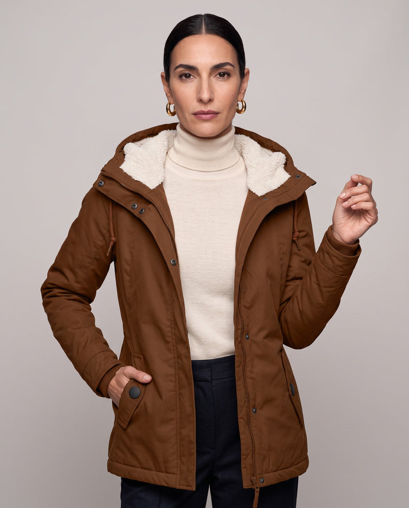 Parka Livigno — Imbottita con Interno in Sherpa e Cappuccio