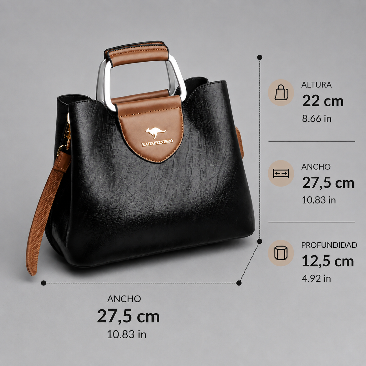 Siena — Sac bicolore en cuir