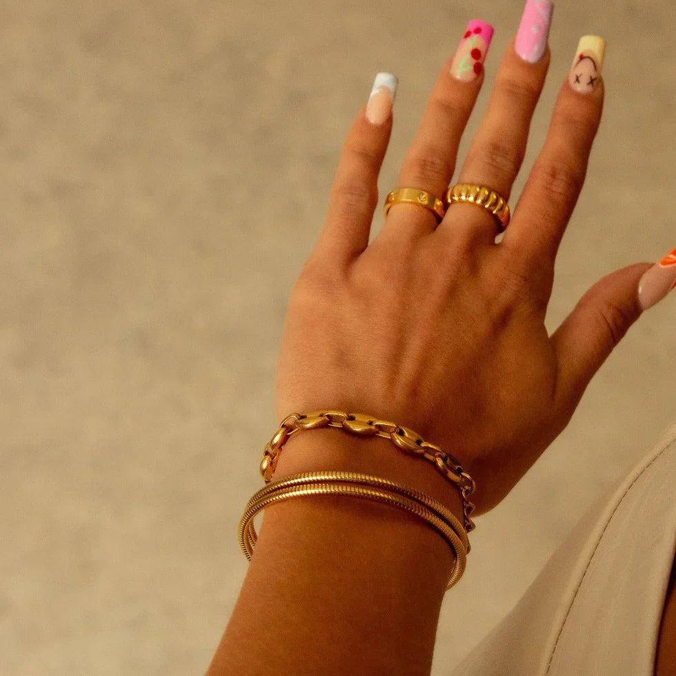 Amanda — Bracciale a Spirale Placcato Oro 18K