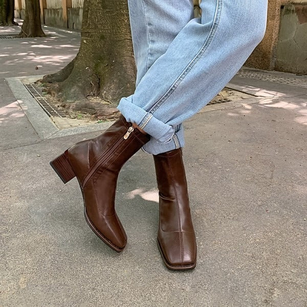 Stivaletto Bergamo in ecopelle — Marrone