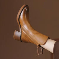 Stivaletto Cremona effetto pelle — Cuoio