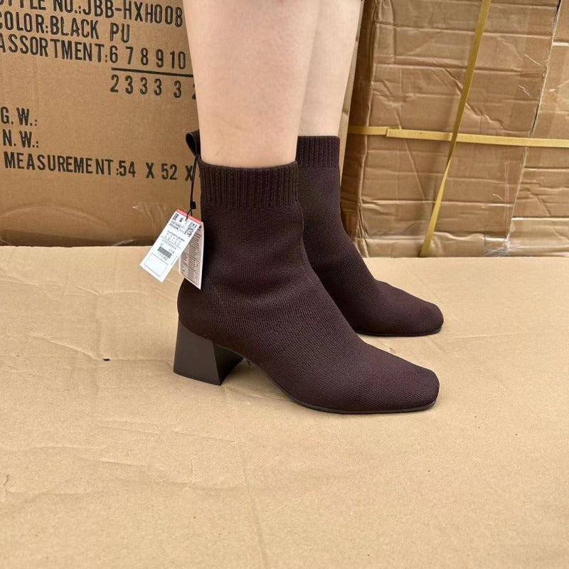Stivaletto Verona a calza — Maglia Cioccolato