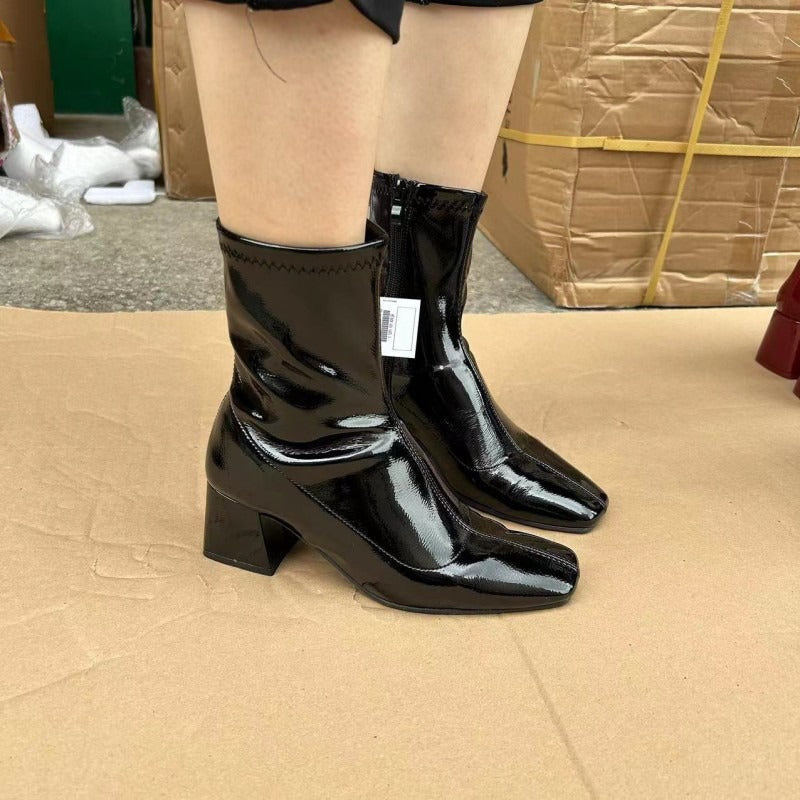 Stivaletto Verona a calza — Vernice Nero
