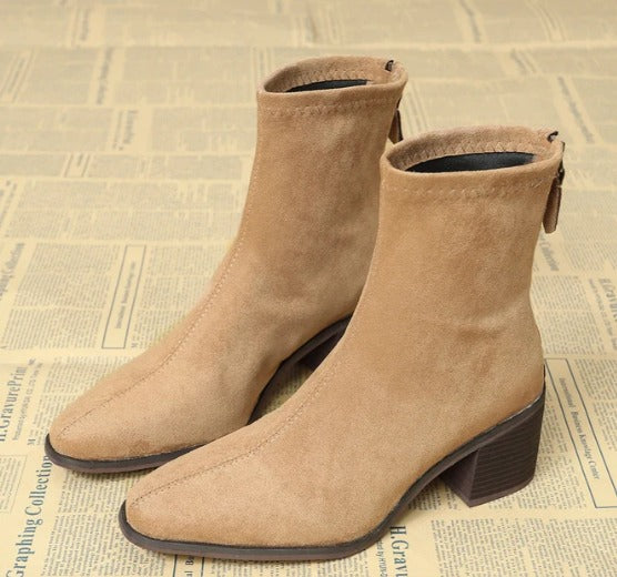 Stivaletto Treviso scamosciato — Cammello